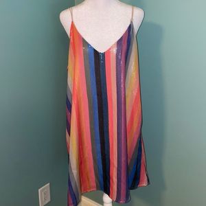 Sequined rainbow dress, perfect for Taylor Swift Eras Tour!